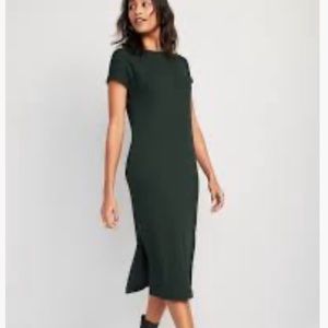 Old Navy rib knit midi dress M Petite NWT